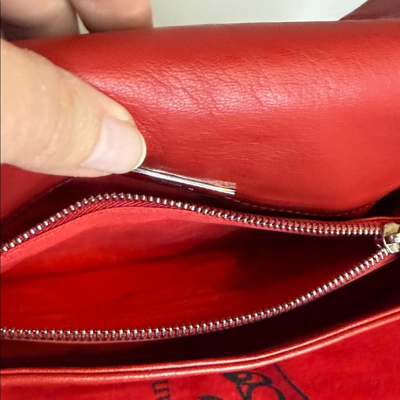 Christian Louboutin Sweet Charity Red Leather Clutch with Silver Studs - Picture 14 of 16